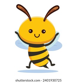 Design-Illustration für Cute-Bienen