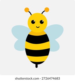 Cute Bee Character Illustration Icon