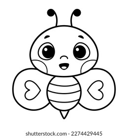 Ilustración del vector de dibujos animados de páginas de color de abejas