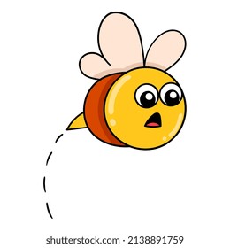 linda mosca de abejas, ilustración vectorial art. doodle imagen kawaii.