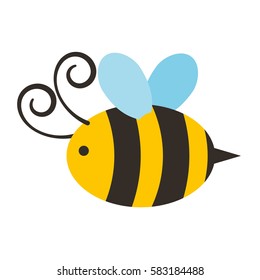 Cute Bee Flying Icon