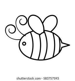 cute bee flying icon
