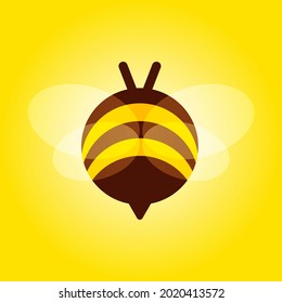 Cute bee. Icon bee. Icon animal. Vector illustration.