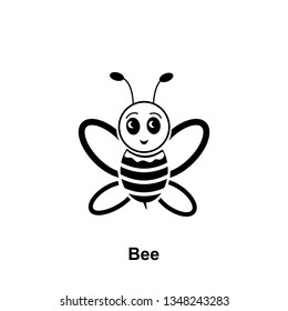 cute bee icon. Element of beekeeping icon. Premium quality graphic design icon. Signs and symbols collection icon for websites, web design, mobile app