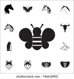 cute bee icon. Set of animal icons. You can use in web or app icons on white background