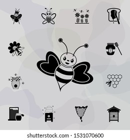 cute bee icon. Universal set of beekeeping for website design and development, app development