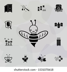 cute bee icon. Universal set of beekeeping for website design and development, app development