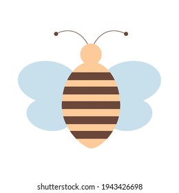 icono de insecto de abeja lindo aislado