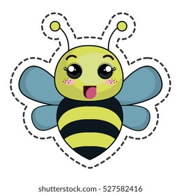 cute bee kawaii character