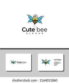 cute bee logo
