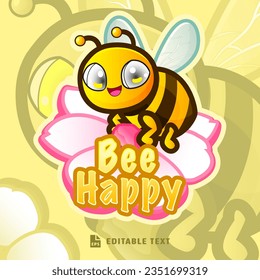 Carácter mascota del logotipo de la abeja