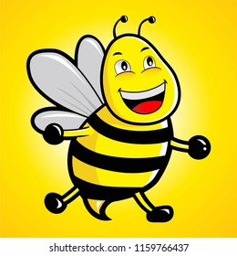 cute bee mascot