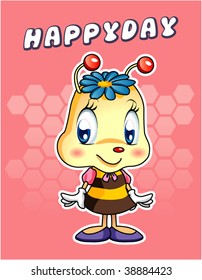 cute bee mascot