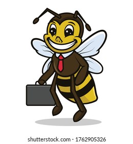 Cute bee mascot business related design