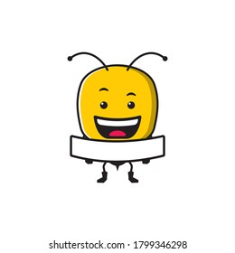 cute bee mascot design with interesting poses