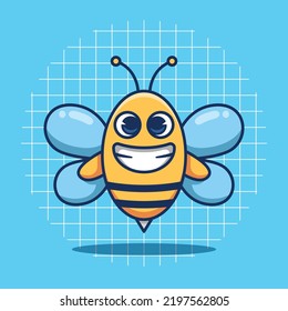 Cute Biene Maskottchen Vektorgrafik.