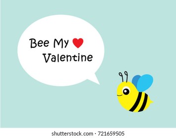 cute bee my valentine greeting