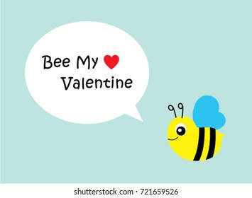 cute bee my valentine greeting