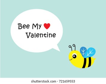 cute bee my valentine greeting