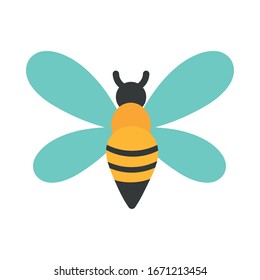cute bee on white background vector illustration design