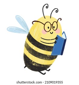 Cute Biene auf weißem, isoliertem Hintergrund