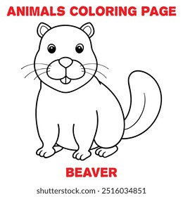 Cute BEE outline art illustration coloring page book for kids