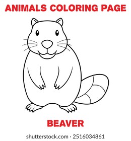 Cute BEE outline art illustration coloring page book for kids