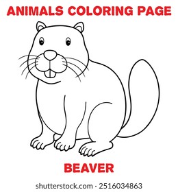 Cute BEE outline art illustration coloring page book for kids