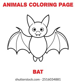 Cute BEE outline art illustration coloring page book for kids