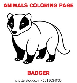 Cute BEE outline art illustration coloring page book for kids