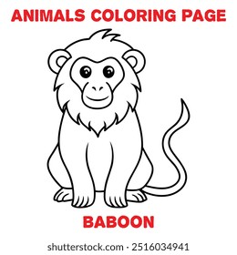 Cute BEE outline art illustration coloring page book for kids