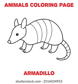 Cute BEE outline art illustration coloring page book for kids