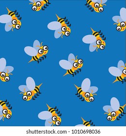 cute bee pattern in vector