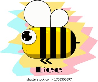 vector de imagen de las abejas lindas, apto para imprimir en pantalones t, bolsa, portada, tarjeta y otros