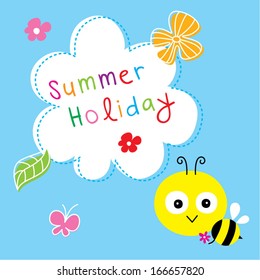cute bee summer holiday