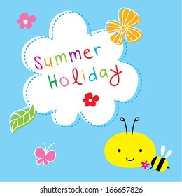 cute bee summer holiday