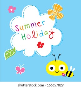 cute bee summer holiday
