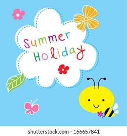 cute bee summer holiday