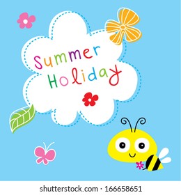 cute bee summer holiday