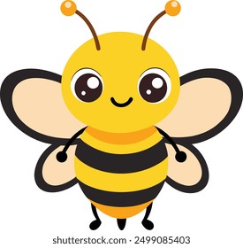 a cute bee vector illustration 