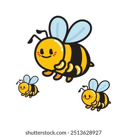 Cute Bee Vector Image, Honey Bees Vector Image, Bee Cartoon Vector Image, Bee Kid Vector.