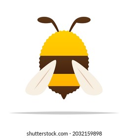 Cute bee vector isolated illustration