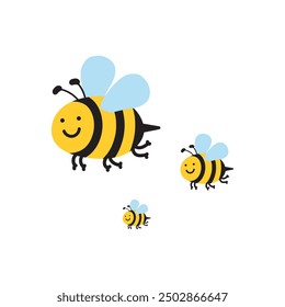 Cute Bee Vector, Bee Kids Vector, Honey Bee Vector, Bee Cartoon Image