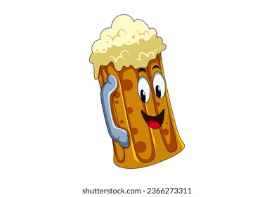 Cute Beer Character Design Illustration