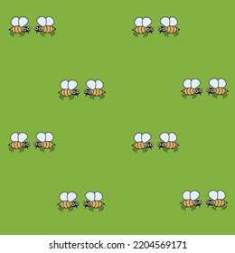 Abejas con dibujos animados. Ilustración de bebé vectorial.