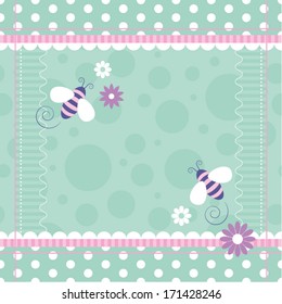 cute bees greeting card