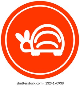 cute beetle circular icon symbol