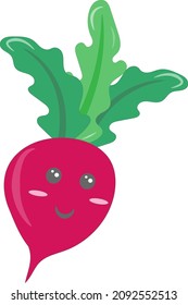 Dibujo de remolacha cuta como decoración