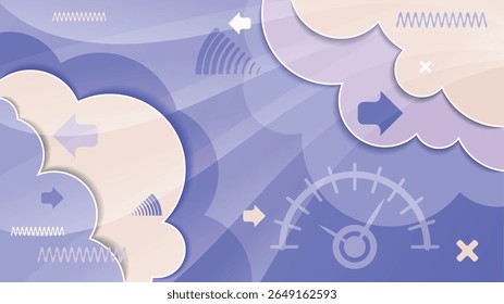 Fundo de estilo memphis azul bege bonito. Uma excelente ilustração para publicidade, cartazes, cartões postais, cartões de visita, atributos corporativos e seus outros projetos. Vetor.