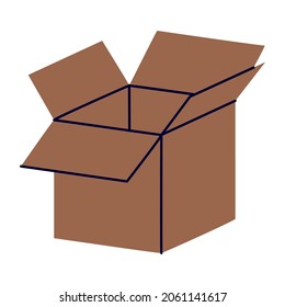 cute beige box over white